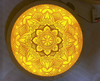 Tranh Trúc Chỉ Bồ Đề thủ công kết hợp in UV hiện đại